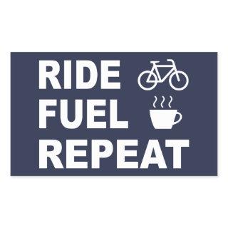 Ride Fuel Repeat Rectangular Sticker