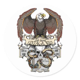 Ride To Live Live To Ride Biker design Classic Round Sticker