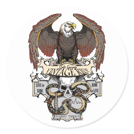 Ride To Live Live To Ride Biker design Classic Round Sticker