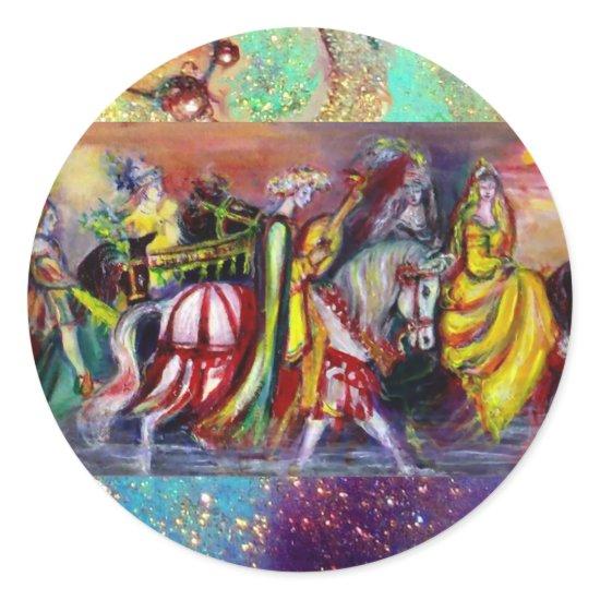 RIDERS  IN THE NIGHT detail Classic Round Sticker