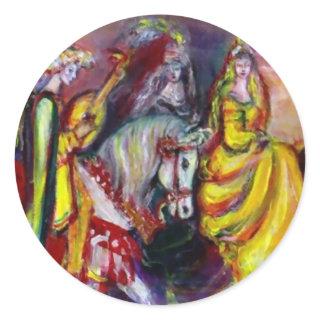 RIDERS  IN THE NIGHT detail Classic Round Sticker