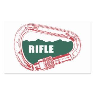 Rifle Climbing Carabiner Rectangular Sticker