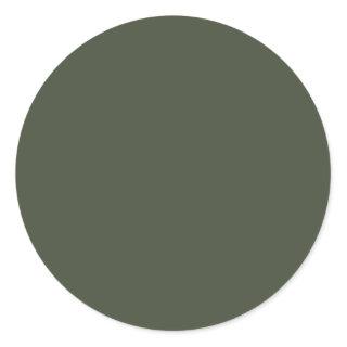 Rifle Green Solid Color Classic Round Sticker