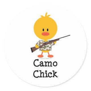 Rifle Hunting Camo Chick Stickers