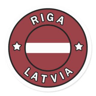 Riga Latvia Classic Round Sticker
