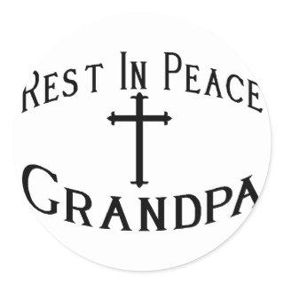RIP Grandpa Classic Round Sticker