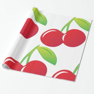 Ripe Bright Red Cherries