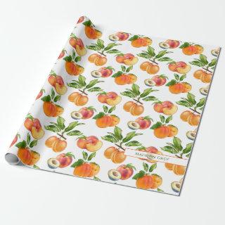 Ripe Peaches, Apricots and Plums Fruit Pattern