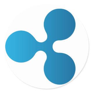 Ripple XRP Cryptocurrency Round Sticker