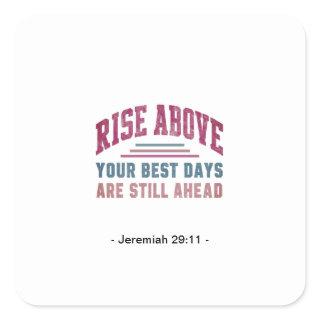 Rise Above: New Beginnings Unwritten Chapters Ahed Square Sticker