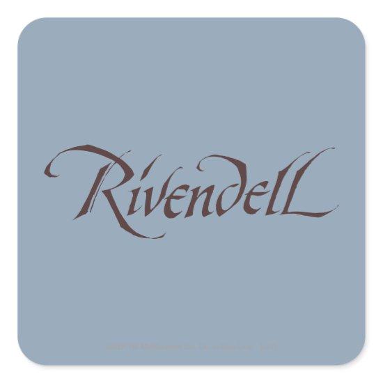 Rivendell Name Solid Square Sticker