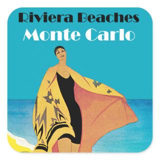 Riviera Beaches ~ Monte Carlo Square Sticker