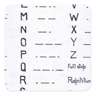 RMS Titanic Morse Code Vintage S.O.S. Square Sticker