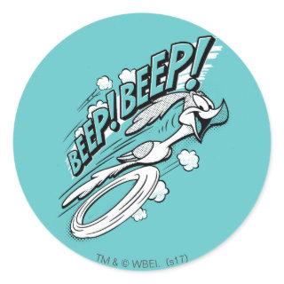 ROAD RUNNER™ BEEP BEEP!™ Halftone Classic Round Sticker