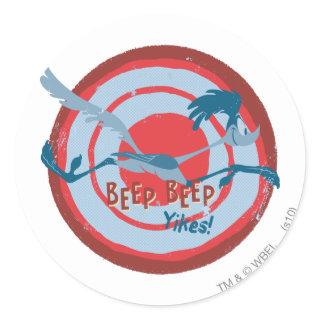 ROAD RUNNER™ BEEP BEEP!™ Yikes! Classic Round Sticker
