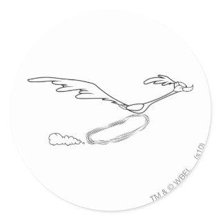 ROAD RUNNER™ Running Fast Classic Round Sticker
