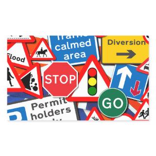 Road Signs Rectangular Sticker