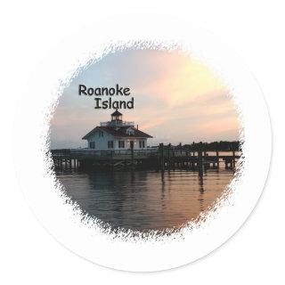 Roanoke Island Lighthouse Classic Round Sticker