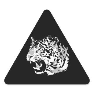Roaring Jaguar Triangle Sticker