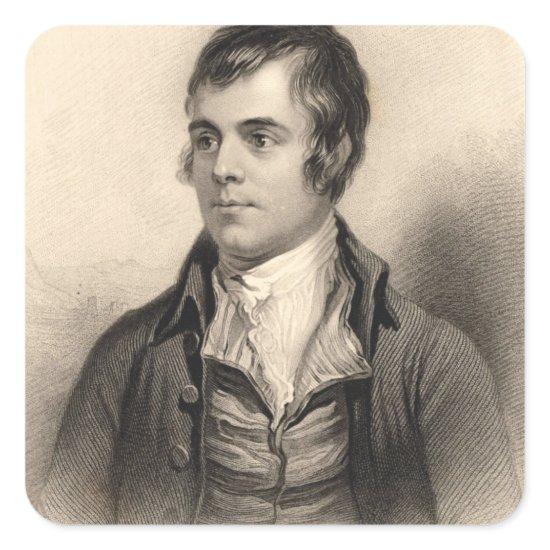 Robert Burns Portrait Square Sticker