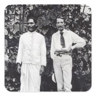 Robert Louis Stevenson and his friend Square Sticker