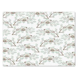 Robin Birds Nest Eggs Spring Baby Shower Tissue Paper
