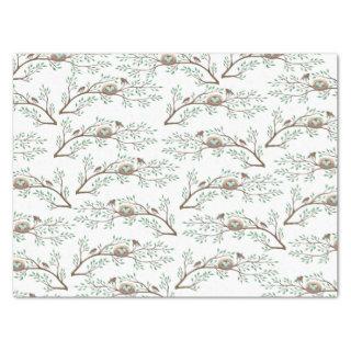 Robin Birds Nest Eggs Spring Baby Shower Tissue Paper