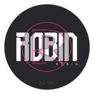 Robin Hi-Tech Name Graphic Classic Round Sticker