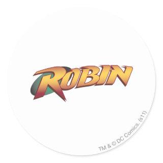 Robin Name Logo Classic Round Sticker