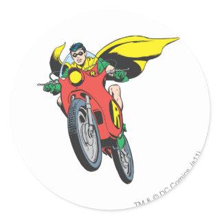 Robin Rides 2 Classic Round Sticker