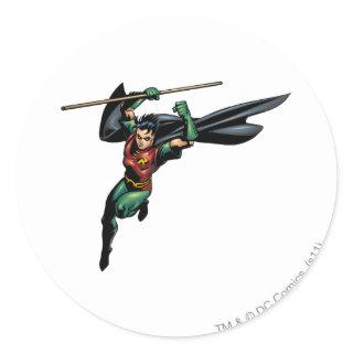 Robin with Staff - Leaps Classic Round Sticker