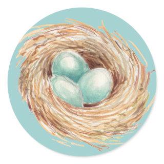 Robin's Egg Nest Blue Sticker