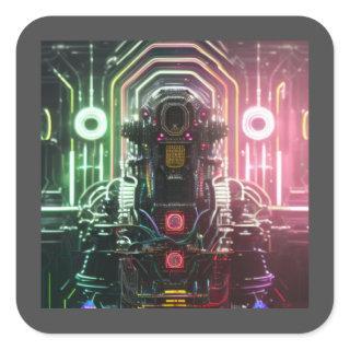 Robot 1 square stickers