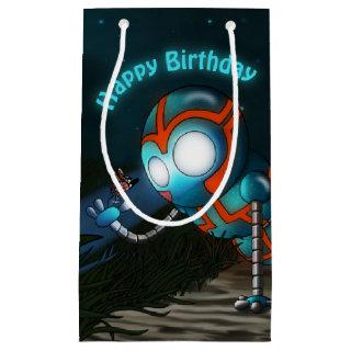 Robot and Butterfly Birthday Small Gift Bag