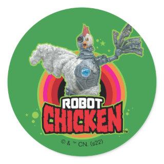 Robot Chicken Character Logo Classic Round Sticker