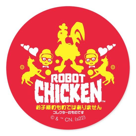 Robot Chicken Nerd Unicorn Graphic Classic Round Sticker