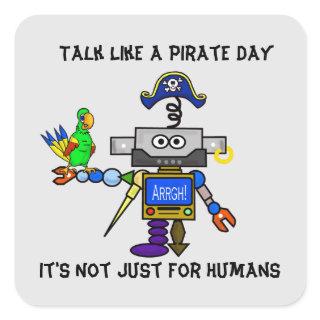Robot Pirate "Talk Like A Pirate Day" Stickers