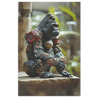 Robotic Black Gorilla Decoupage Tissue Paper