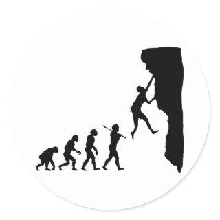 Rock Climbing Classic Round Sticker