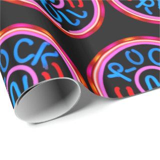 Rock n Roll Music Neon Sign Look On Black