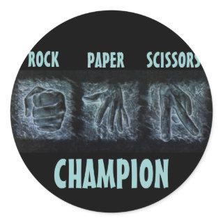 Rock Paper Scissors Classic Round Sticker