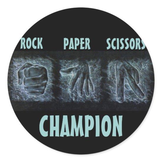 Rock Paper Scissors Classic Round Sticker