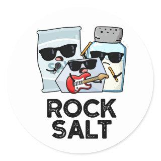 Rock Salt Funny Condiment Music Pun  Classic Round Sticker