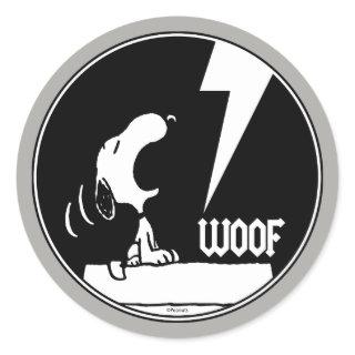 Rock Tees | Snoopy Howling Classic Round Sticker