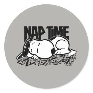 Rock Tees | Snoopy Nap Time Classic Round Sticker