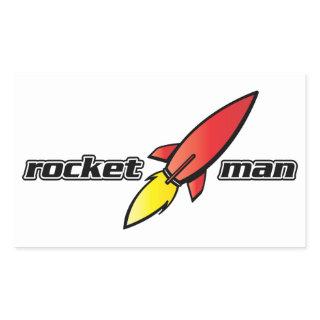 Rocket Man Rectangular Sticker