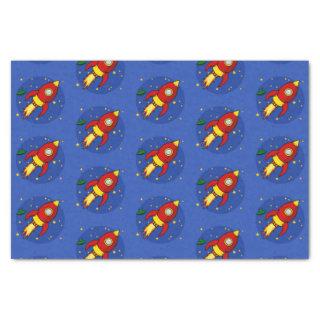 Rocket red pattern Tissue Paper