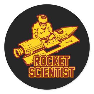 Rocket Scientist Classic Round Sticker