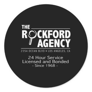 Rockford Files The Rockford Agency Tv Classic Round Sticker