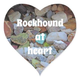 Rockhound at Heart Colorful Rock Collector Heart Sticker